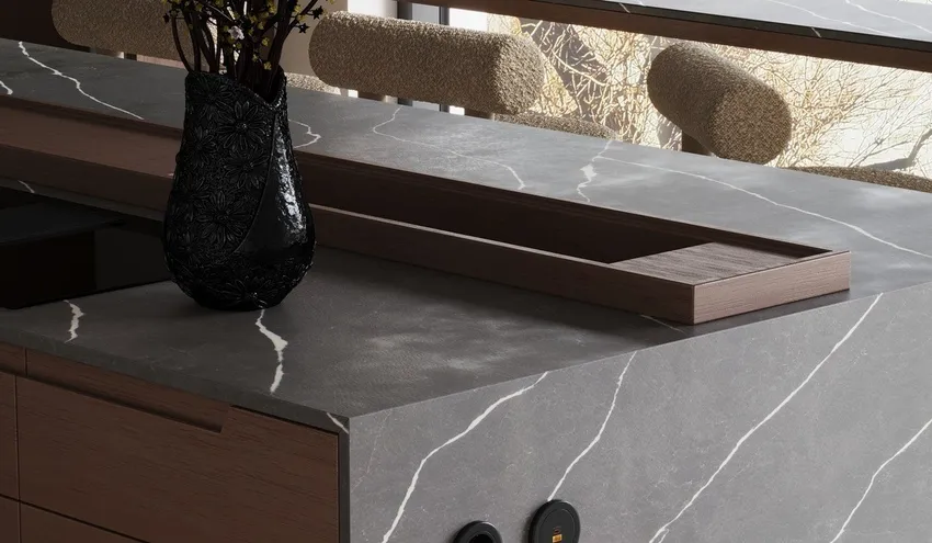 Кварцевый агломерат Grey Marquina